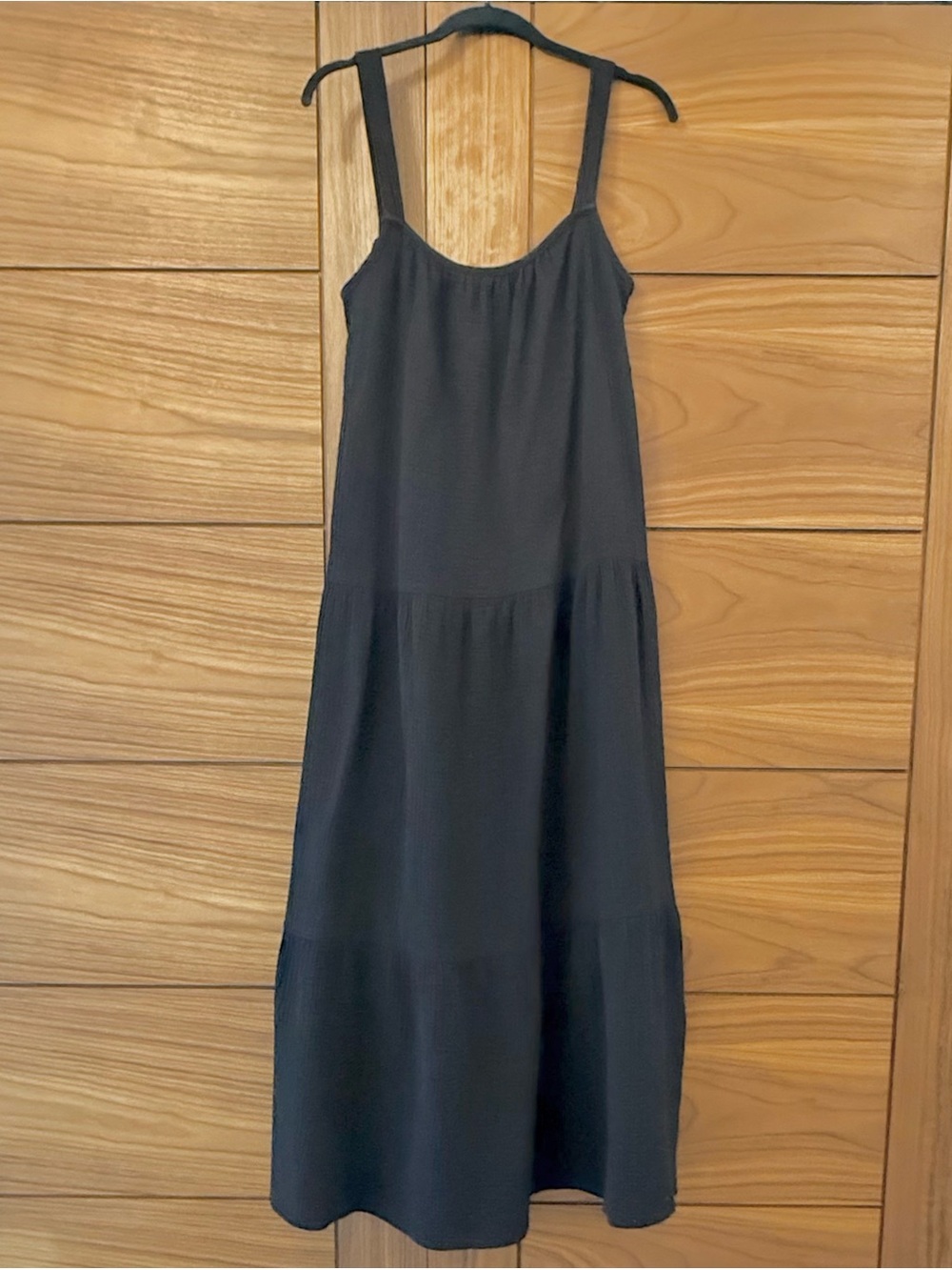 BB Dakota Steve Madden Black Gauze Tiered Maxi Dress - Sz M